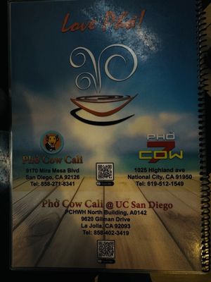 Menu photo 1 Pho Cow Cali Express San Diego, CA Menu photo 1 Pho Cow Cali Express San Diego, CA