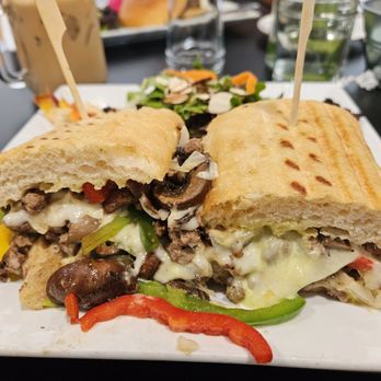 Chila-killer Cafe - It's kinda like a Philly steak panini, it as really good - Cafes Near Me - Rohnert Park, California
