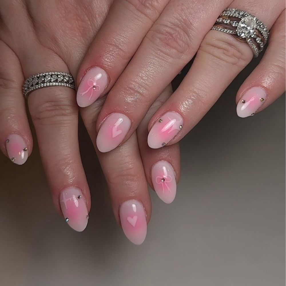 It’s Nailsdate - Pink Ombré and jewels - Nail Salons Near Me - Scottsdale, Arizona It’s Nailsdate - Pink Ombré and jewels - Nail Salons Near Me - Scottsdale, Arizona
