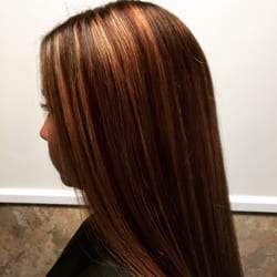 Bella Capelli of LI - Gorgeous red and blonde highlights