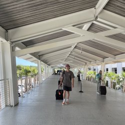Budget Rent a Car - Sky bridge to rental car area