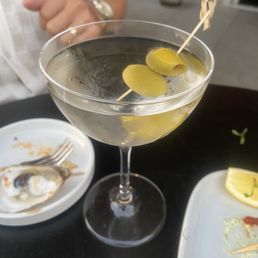 Dirty martini on point