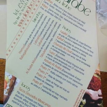 Al Árabe - Menu - Arabic Near Me - São Paulo, SP