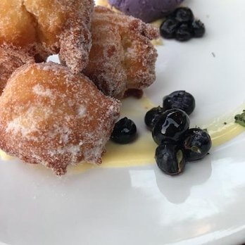 The Lark - Lemon fritter was a lemony flavored fritter with a flavorless blueberry ice cream... but with the fresh blueberries was fine. - New American Near Me - Santa Barbara, California The Lark - Lemon fritter was a lemony flavored fritter with a flavorless blueberry ice cream... but with the fresh blueberries was fine. - New American Near Me - Santa Barbara, California