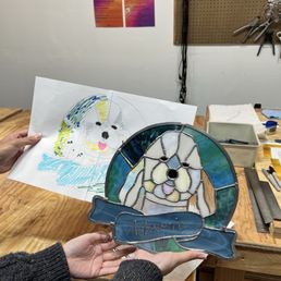 The initial sketch/mock up and my completed piece. The initial sketch/mock up and my completed piece.