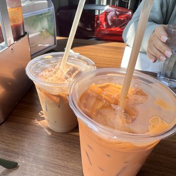 Pho - Thai iced tea, and slightly smaller cup for Vietnamese iced coffee - Vietnamese Near Me - San Rafael, California