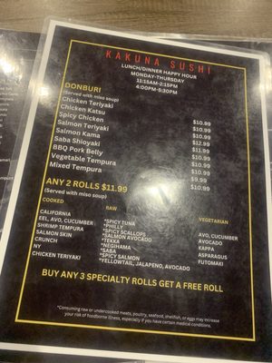 Menu photo 2 Kakuna Sushi San Jose, CA