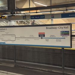Broadway-City Hall Station - Line map~ (June 2025)