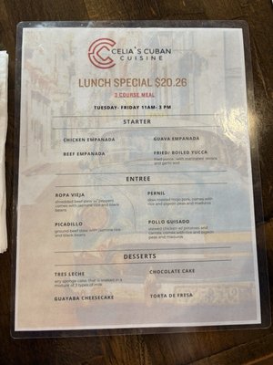 Menu photo 5 Celias Cuban Cuisine Columbia, MD Menu photo 5 Celias Cuban Cuisine Columbia, MD