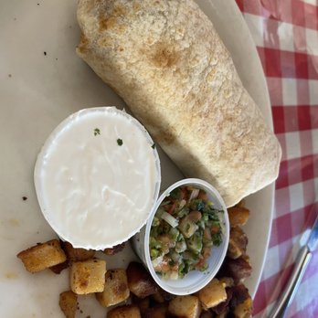 Jailhouse Cafe - Chorizo burrito with potatoes - Breakfast & Brunch Near Me - Moab, Utah