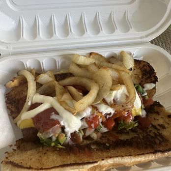 Porterville Quesabirrias - Bacon wrapped hotdog - Mexican Near Me - Porterville, California Porterville Quesabirrias - Bacon wrapped hotdog - Mexican Near Me - Porterville, California
