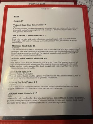 Menu photo 4 Yelping Dog Wine Staunton, VA Menu photo 4 Yelping Dog Wine Staunton, VA