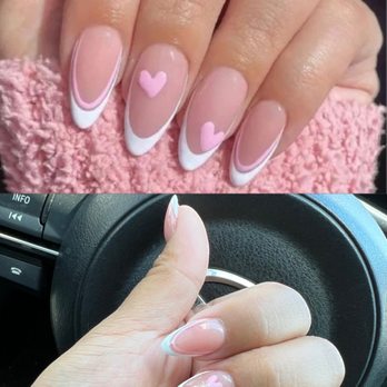 Tipsy Nails spa - top is what i asked for, bottom is what i got! OBSESSED - Nail Salons Near Me - Long Beach, California
