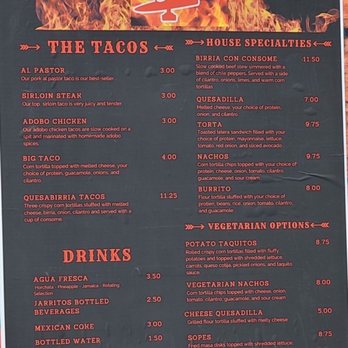 El Taco Taco - Menu - Food Trucks Near Me - Eugene, Oregon