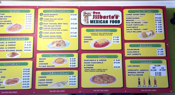 Menu photo 1 Don Jilberto's Mexican Food Spring Valley, CA