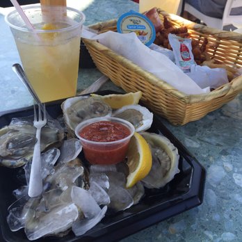 Martell's Tiki Bar - Tin Cup Lemonade, Oysters, and clam strips. I'll be here a while .. ain't going nowhere. - Tiki Bars Near Me - Point Pleasant, New Jersey