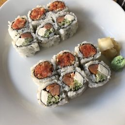 Spicy tuna and Philadelphia roll