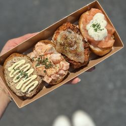 Neko Yubu - Tune, torched salmon, cheese buldak, fresh salmon
