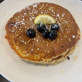 Broken Yolk Cafe - Large stack of lemon ricotta pancakes - Breakfast & Brunch Near Me - Fullerton, California