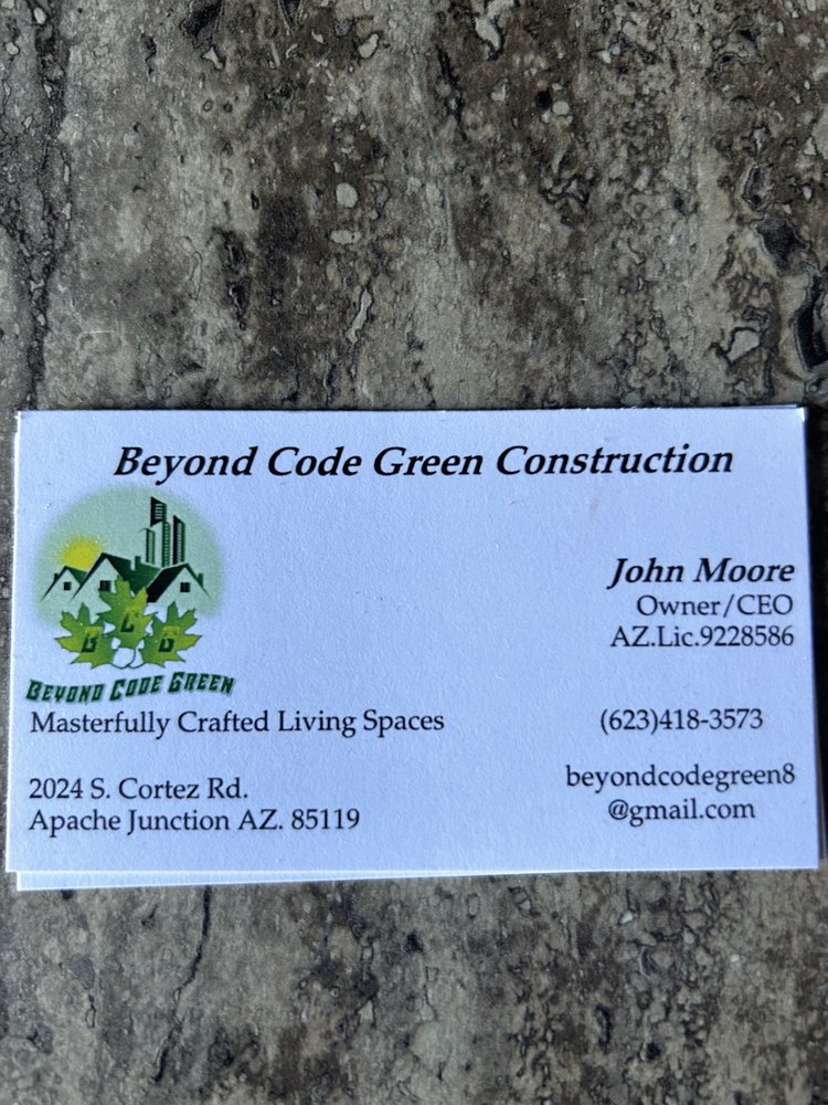 Slide of Beyond Code Green Construction