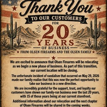 OLSEN FIREARMS - Guns & Ammo Near Me - Cave Creek, Arizona OLSEN FIREARMS - Guns & Ammo Near Me - Cave Creek, Arizona