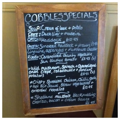 Menu photo 2 The Cobbles Kelso, SCB