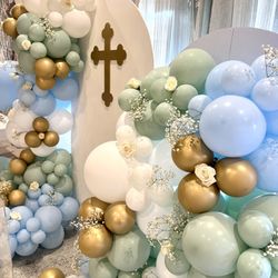 Petals And Pics - Baptism set up