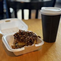 On the Rise Bakery Grandin - Warm pecan cinnamon roll - deserves 5 stars!