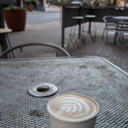 Revolucion Latte: lavender honey latte with whole milk.