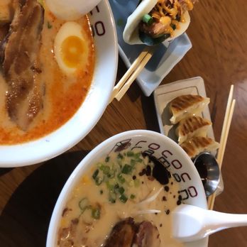 Rococo Ramen - Spicy tonkotsu ramen , Signature Tonkotsu Ramen, gyoza and pork chashu all were delicious! - Ramen Near Me - Granada Hills, California Rococo Ramen - Spicy tonkotsu ramen , Signature Tonkotsu Ramen, gyoza and pork chashu all were delicious! - Ramen Near Me - Granada Hills, California