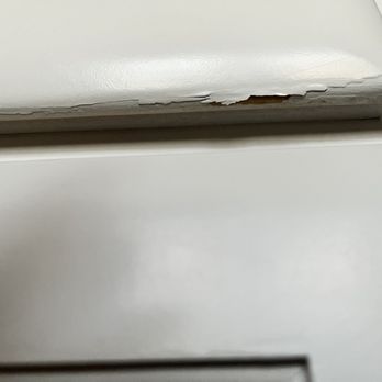 Fresh Coats Painting - Paint peeling off here and cracking along this line on the left within 6 months of work. - Painters Near Me Fresh Coats Painting - Paint peeling off here and cracking along this line on the left within 6 months of work. - Painters Near Me