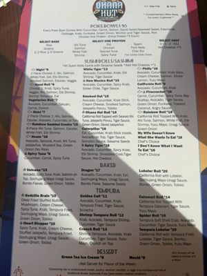 Menu photo 2 Ohana Hut Albuquerque, NM