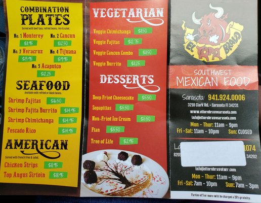 Menu photo 3 El Toro Bravo Restaurant Sarasota, FL