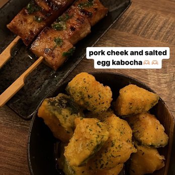Chome - pork cheek and salted egg kabocha - Izakaya Near Me - San Francisco, California