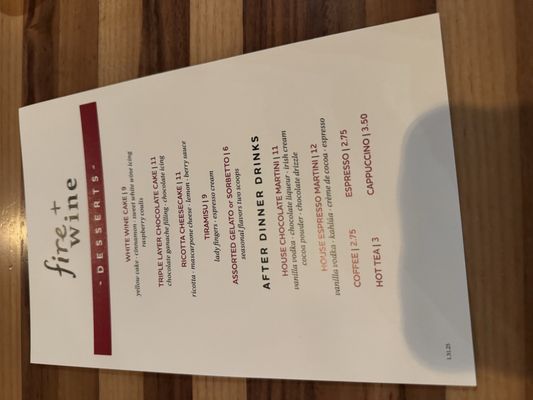 Menu photo 2 Fire + Wine Glen Ellyn, IL