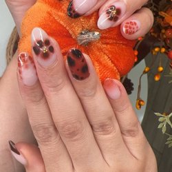 Finesse Nails and Spa - Gel X full-set with Fall designs inspo