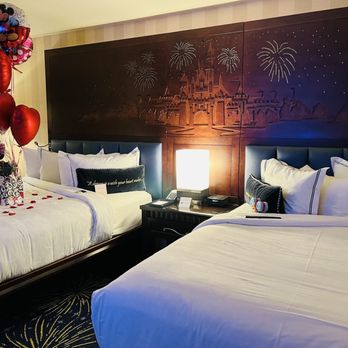 Disneyland Hotel - Double queen with ordered package set up - Hotels Near Me - Anaheim, California