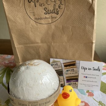 Up In Suds - Oatmeal bath bomb - Skin Care Near Me Up In Suds - Oatmeal bath bomb - Skin Care Near Me