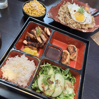 Leilani Asian Fusion - Adobe fried rice and chicken teriyaki bento - Asian Fusion Near Me - Aurora, Illinois