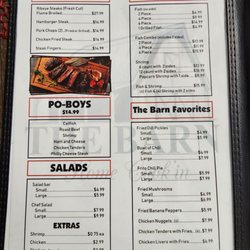 The Barn - Menu