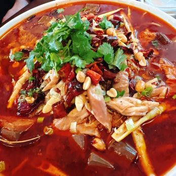 JJ Noodle House - Poached Pork Intestine In Spicy Broth - Chinese Near Me - Rancho Cucamonga, California