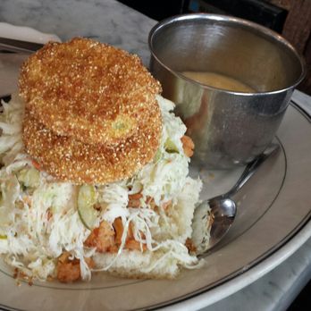 Jacob's Pickles - Southern BLT with fried green tomatoes - Comfort Food Near Me - New York, New York Jacob's Pickles - Southern BLT with fried green tomatoes - Comfort Food Near Me - New York, New York