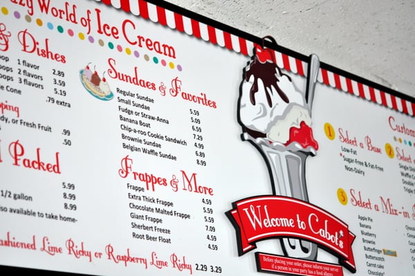 Menu photo 7 Cabot's Ice Cream & Restaurant Newton, MA Menu photo 7 Cabot's Ice Cream & Restaurant Newton, MA