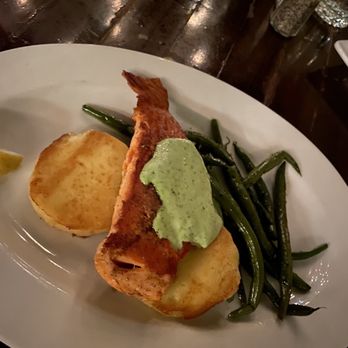 The Observatory - Smoked Salmon with green beans and potato cakes - New American Near Me - Portland, Oregon The Observatory - Smoked Salmon with green beans and potato cakes - New American Near Me - Portland, Oregon