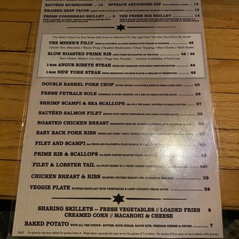 Orange County Mining Company - Terrific Menu! - Steakhouses Near Me - Orange, California