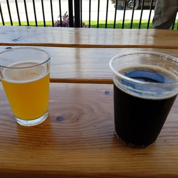 Hangar 24 Craft Brewing - L-R: Golden Bloom $8 & Root Beer $3 - Venues & Event Spaces Near Me - Redlands, California