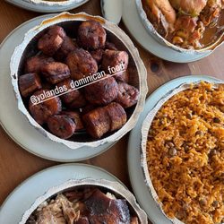 Yolanda’s Dominican Food - Pernil, Chicken Stew, arroz con grandules (rice), pepper steak, maduros