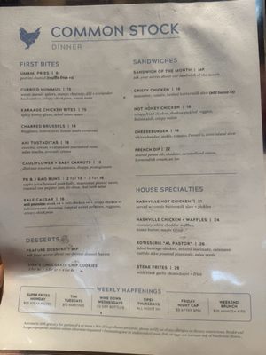 Menu photo 4 Common Stock San Diego, CA Menu photo 4 Common Stock San Diego, CA