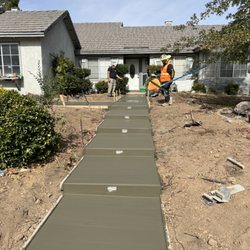 RCO Grading & Excavating - New side walk with lights