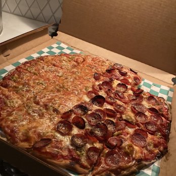 Kim's Uncle Pizza - Cheese, onions, hot peppers, 1/2 pepperoni. - Pizza Near Me - Westmont, Illinois Kim's Uncle Pizza - Cheese, onions, hot peppers, 1/2 pepperoni. - Pizza Near Me - Westmont, Illinois